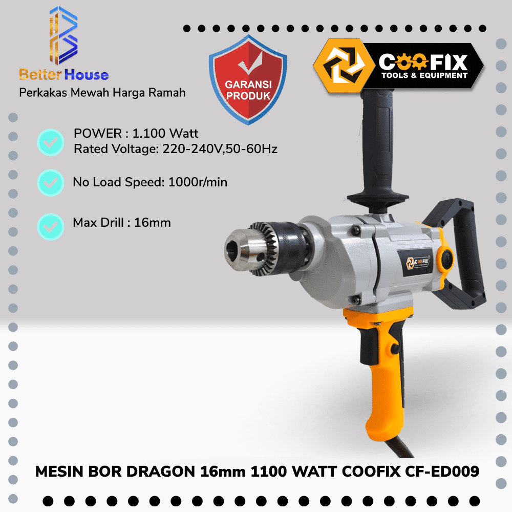 COOFIX 1100W ELECTRIC DRILL MACHINE CF-ED009