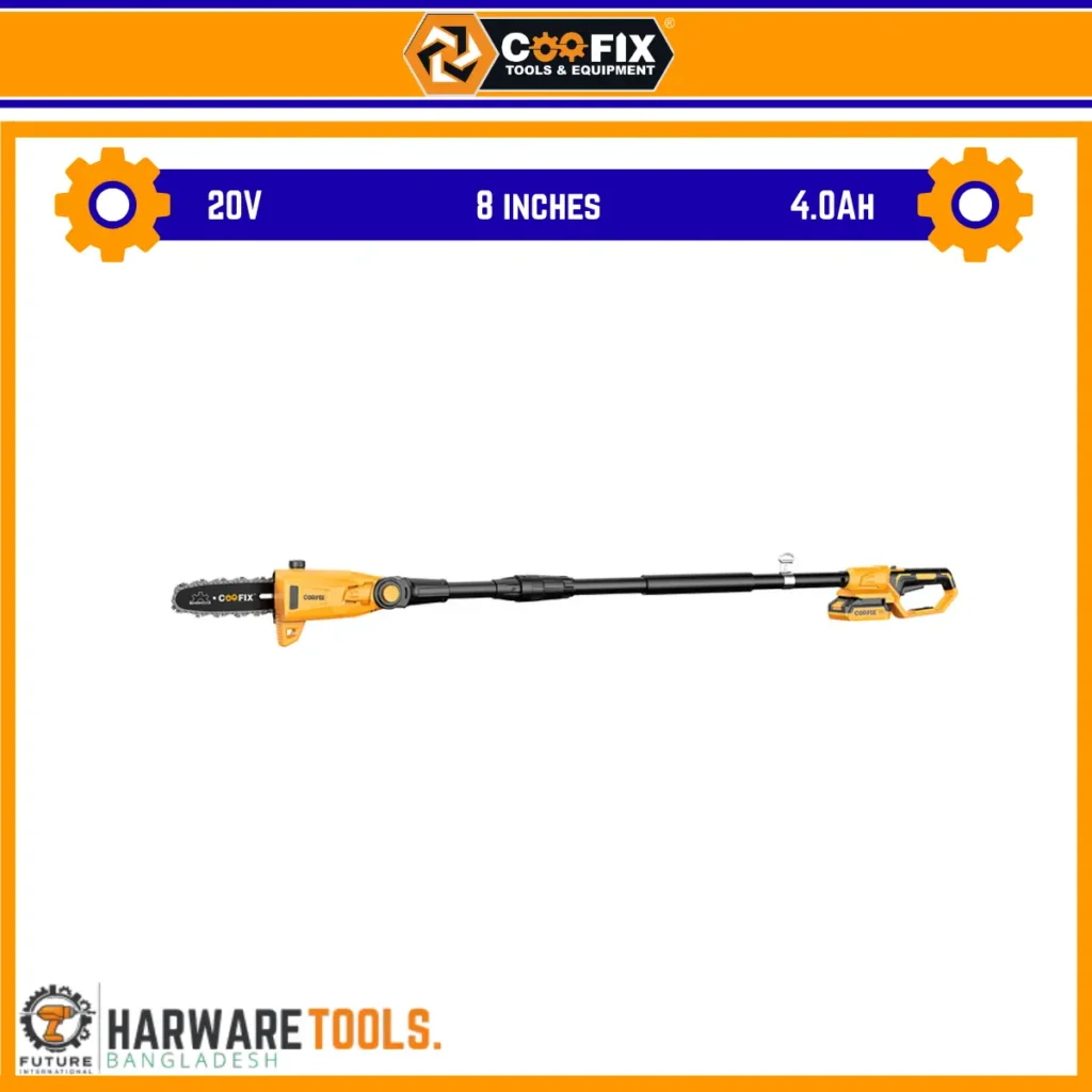 COOFIX CORDLESS POLE SAW 20V CF-LPS001 6 COOFIX 20V Cordless Pole Saw CF-LPS001