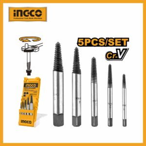 5 Pcs Screw Extractor Set Ingco ase008