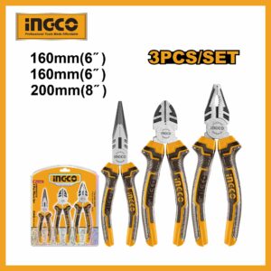 3 Pcs Pliers Set Ingco hkps08318