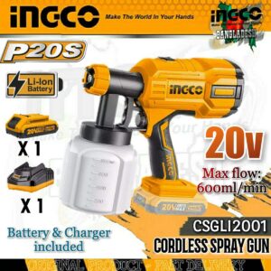 Lithium-ion Spray Gun 20v Ingco csgli20406