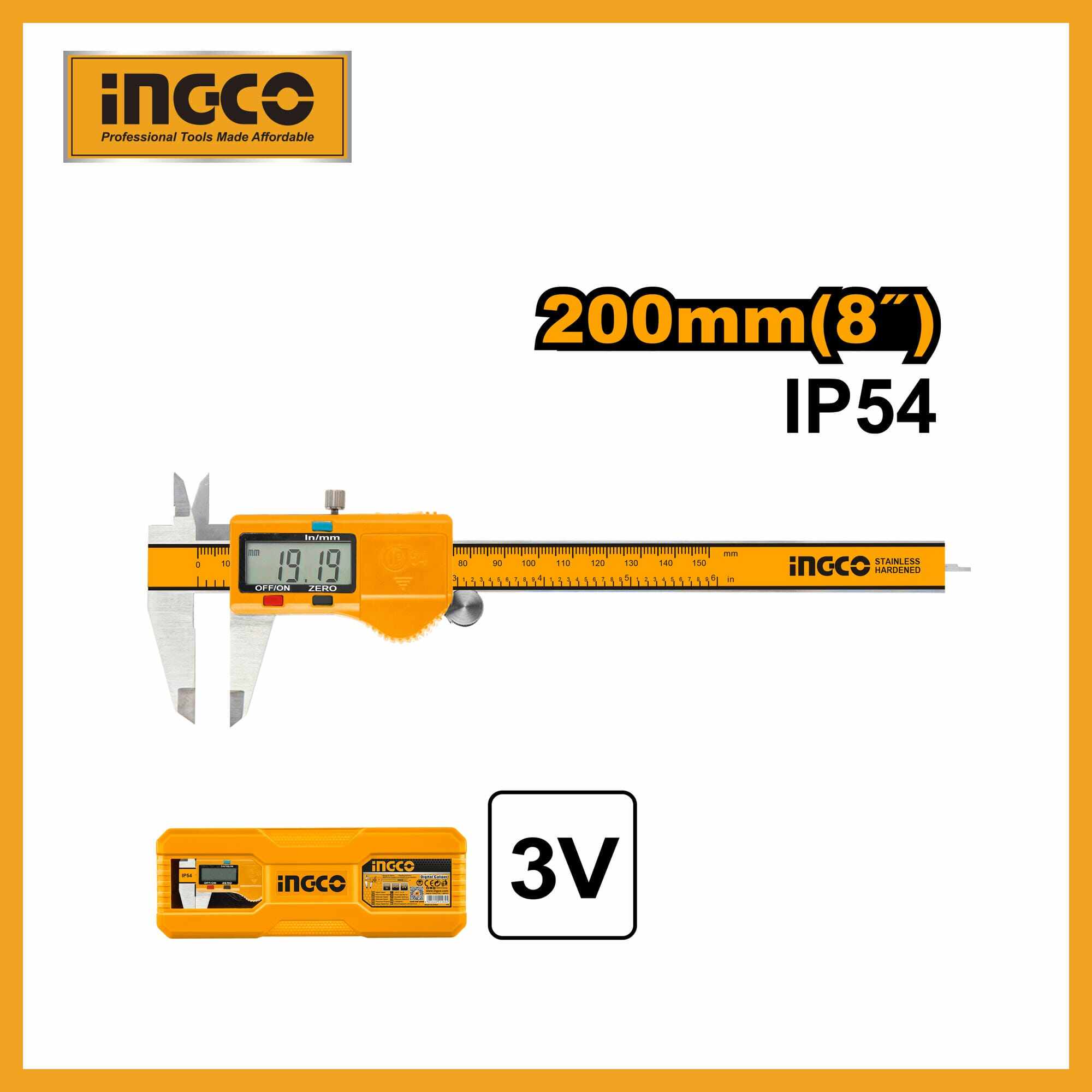 Digital Vernier Caliper 8" Ingco hdcd28200