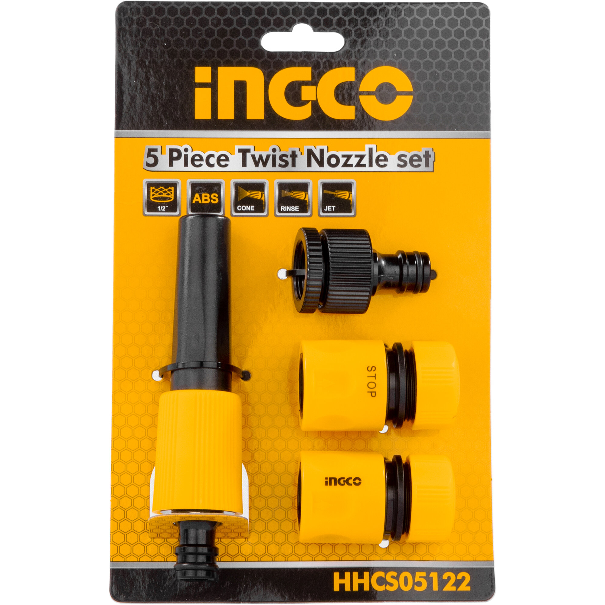 5 Pcs Twist Nozzle Set Ingco hhcs05122