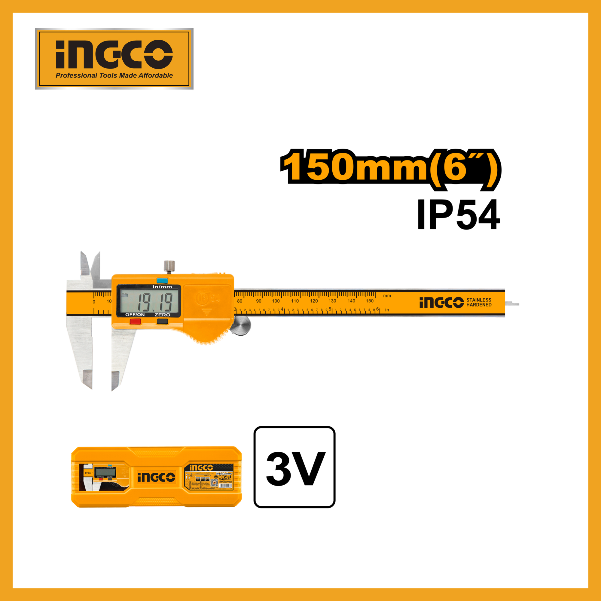 Digital Vernier Caliper 6" Ingco hdcd28150