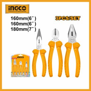 3 Pcs Pliers Set Ingco hkps08311