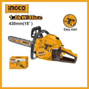 Gasoline Chain Saw 18" -45.8cc -1.8kw Ingco gcs5451811