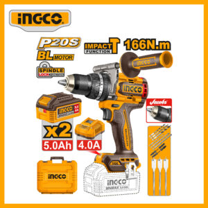 Lithium-Ion Brushless cordless impact drill 166 N.m INGCO CIDLI201668