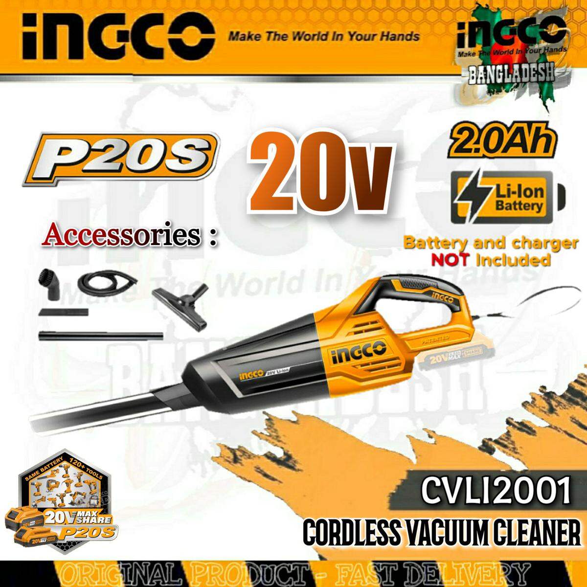 Lithium-ion Vacuum Cleaner 20v Ingco cvli2001 1 Lithium-ion Vacuum Cleaner 20v Ingco cvli2001