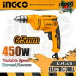 Electric Drill 6.5mm 450w Ingco ed4508