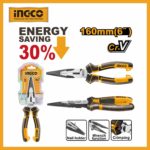 High Leverage Long Nose Pliers 6" Ingco hhlnp28160