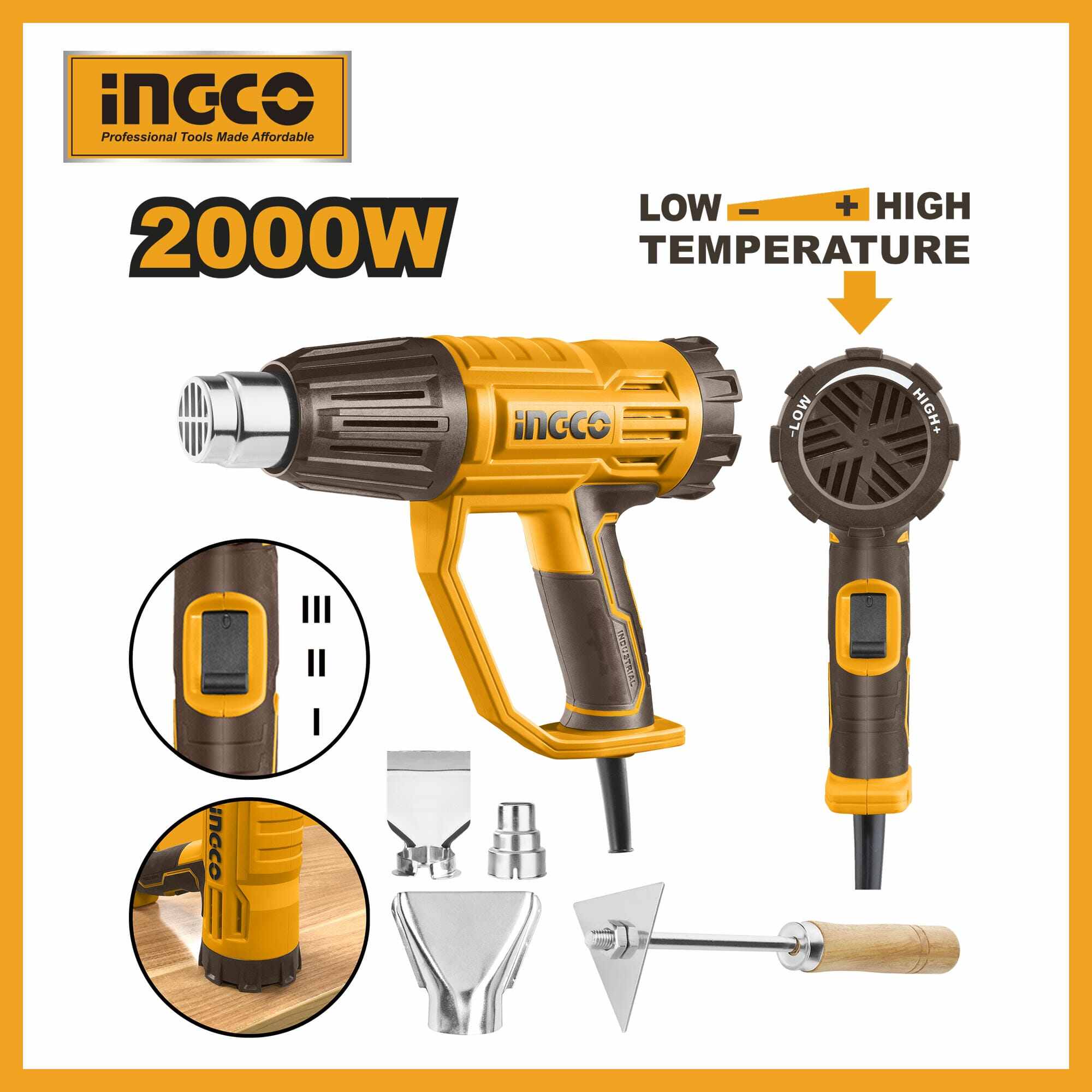 Heat Gun 2000w Industrial Ingco hg200047