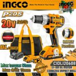 Lithium-ion Brushless Impact Drill 20v Ingco cidli20608