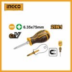 2 In 1 Screwdriver Set Ingco akisd0202