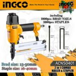 2 In 1 Combo Brad Nailer Ingco acn50401