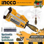 12 Pcs Flexible Shaft Screwdriver Set Ingco aksdfl1208