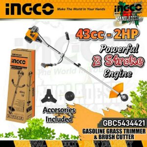 Gasoline Grass Trimmer And Bush Cutter 43cc-2hp Ingco gbc45441