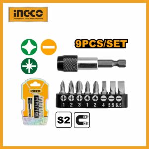 9 Pcs Screwdriver Bits Set Ingco aksd0071