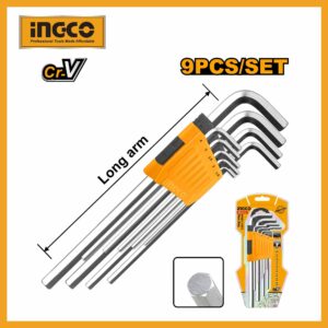 Hex Key 9 Pcs Long Arm Ingco hhk11091