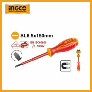 6" Slotted Insulated Screwdriver (sl6.5*150mm) Ingco hisd816150