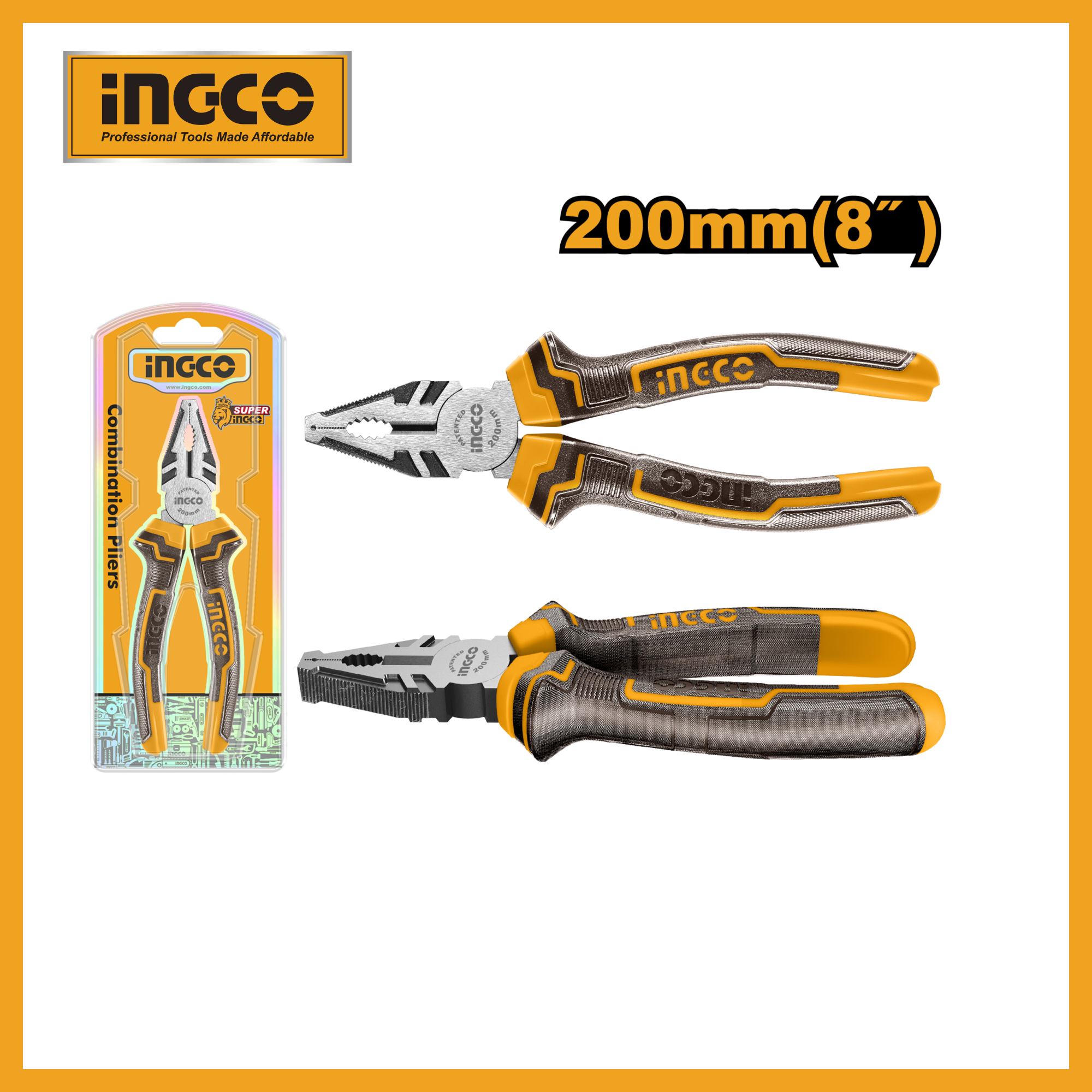 Combination Pliers 8" -ingco hcp08208