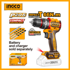 Lithium-ion Compact Brushless Cordless Impact Drill 20v Ingco cidli206681