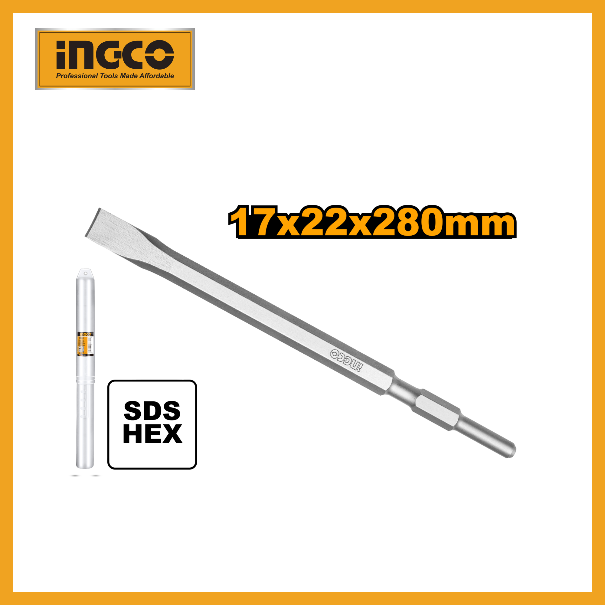 Hex Chisel (flat) Ingco dbc0522801