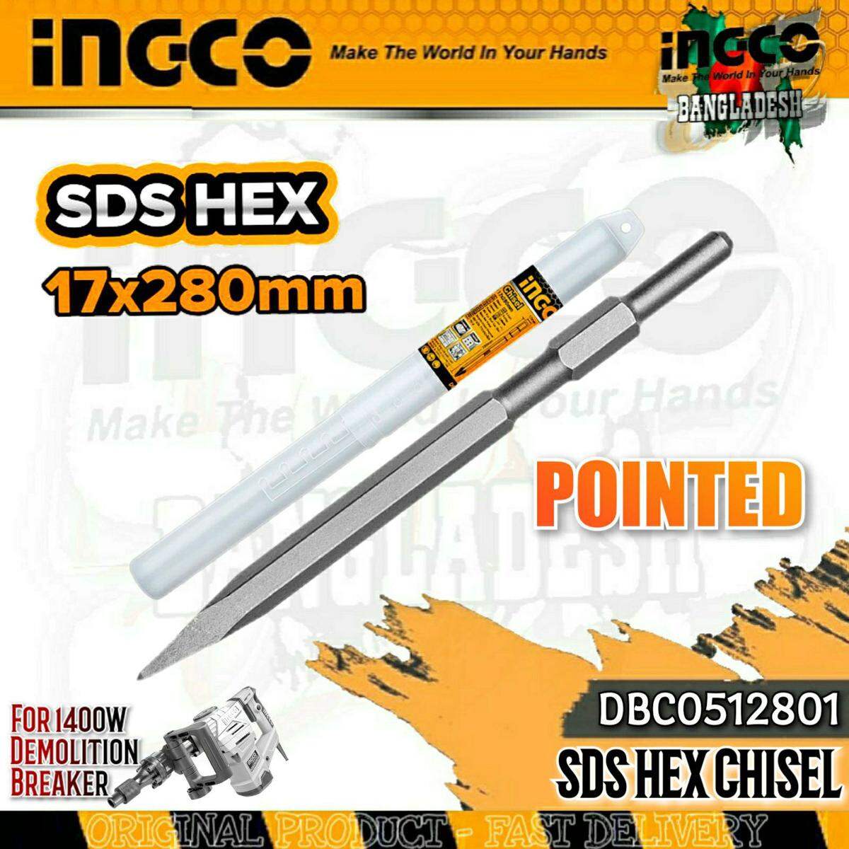 Hex Chisel (point) Ingco dbc0512801 1 Hex Chisel (point) Ingco dbc0512801