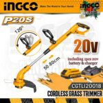 Lithium-ion Cordless Grass Trimmer 20v Ingco cgtli20018