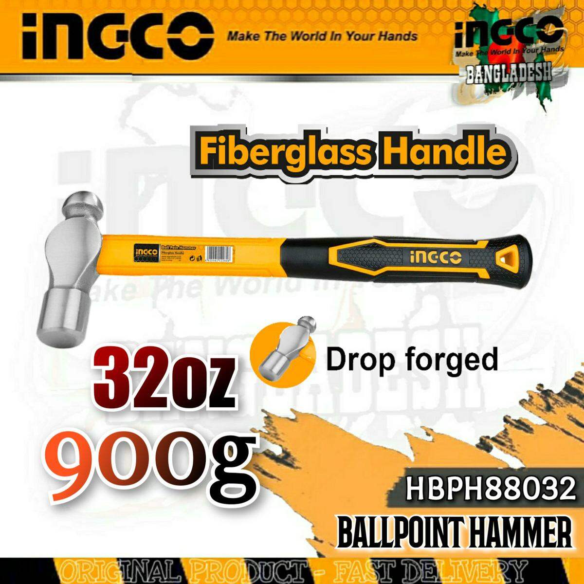 Ball Pen Hammer 2lb (32oz) Ingco hbph81032
