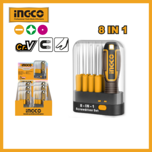 8 In 1 Screwdriver Set Ingco akisd0901