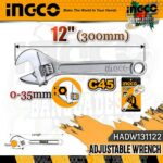 Adjustable Wrench 12" Without Grip Ingco hadw131122