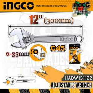 Adjustable Wrench 12" Without Grip Ingco hadw131122