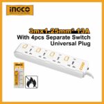 Extension Socket 4 Ways Ingco hes03041v