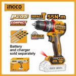 Lithium-ion Compact Brushless Cordless Impact Drill 20v Ingco cidli205581