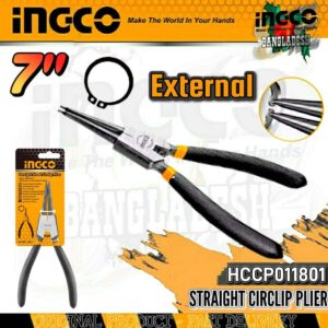 Circlip Pliers 7" (out) Straight Head - Ingco hccp011801