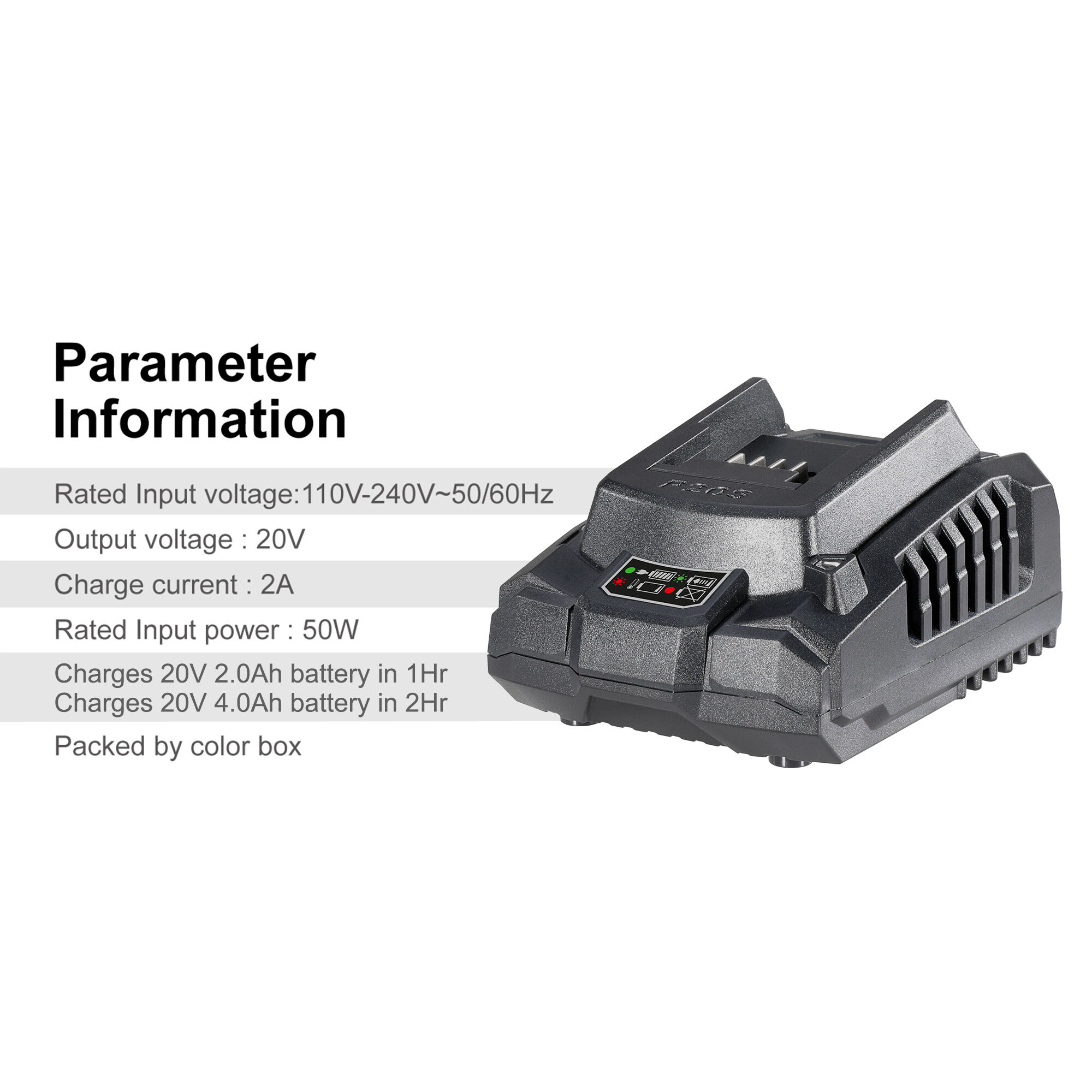Fast Intelligent Charger 20v Ingco fcli2001 2 Fast Intelligent Charger 20v Ingco fcli2001 - Image 2