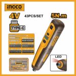 Lithium-ion Cordless Screwdriver 4v Ingco csdli04062