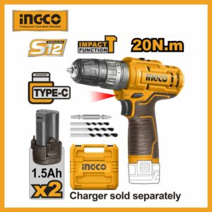 Lithium-ion 12v Impact Drill Ingco cidli12202