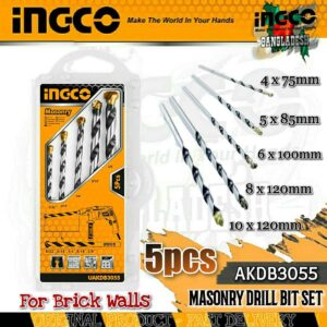 5 Pcs Masonary Drill Bit Ingco akdb3055