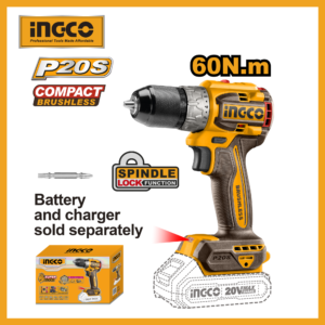 Lithium-ion Compact Brushless Cordless Drill 20v Ingco cdli206021