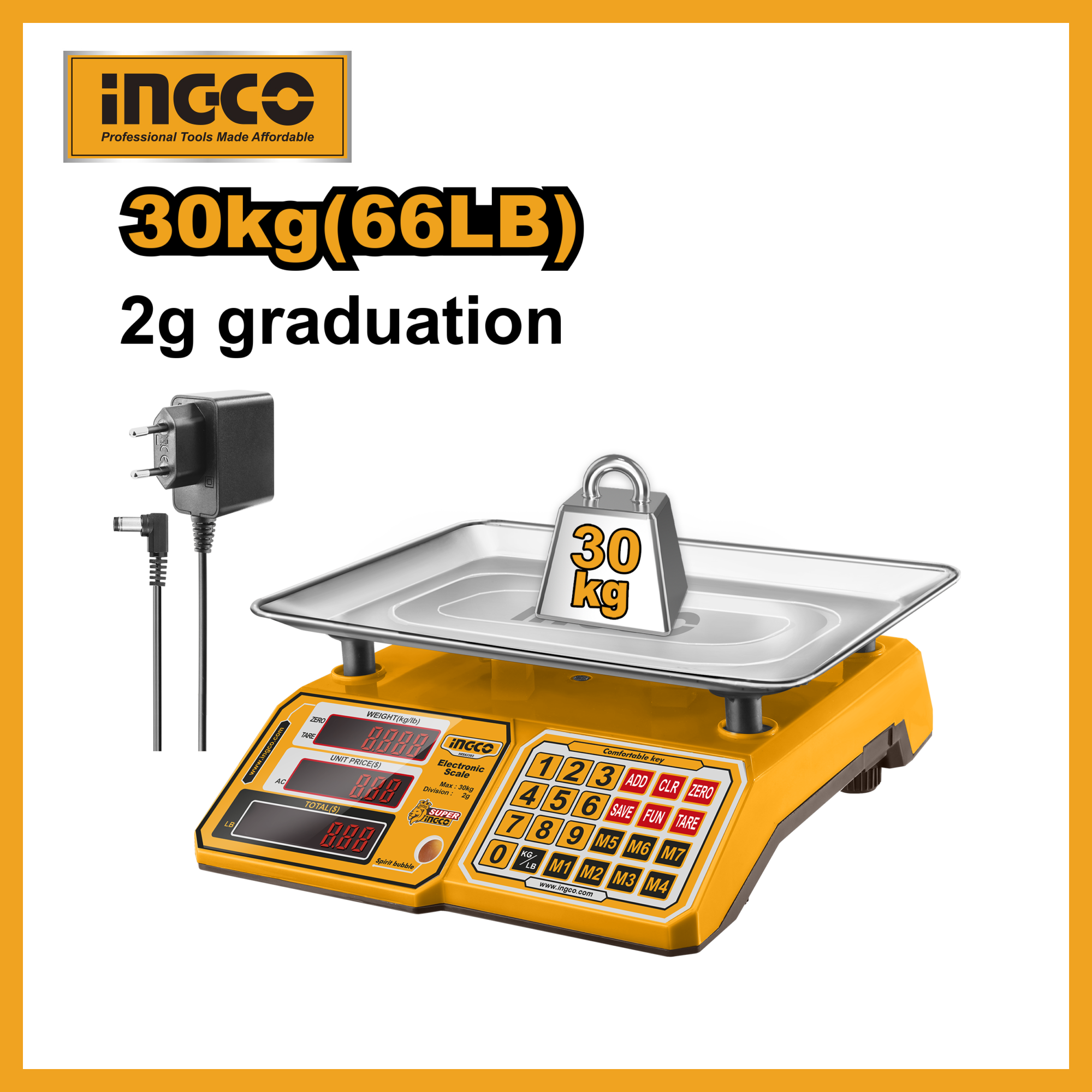 Digital Scale 30kg Ingco hesa3303