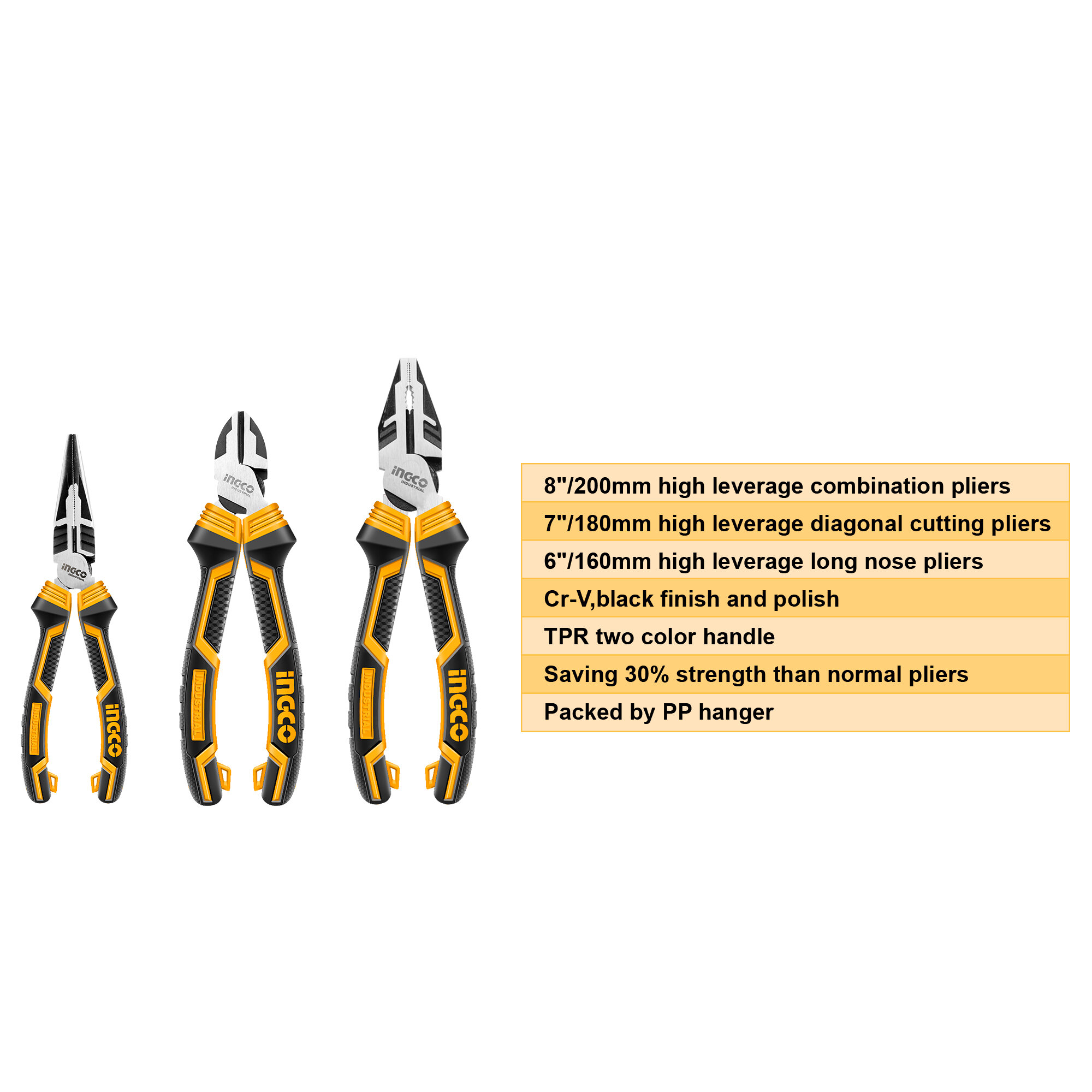 3 Pcs High Leverage Pliers Set Ingco hkhlps2831 25 3 Pcs High Leverage Pliers Set Ingco hkhlps2831 - Image 7
