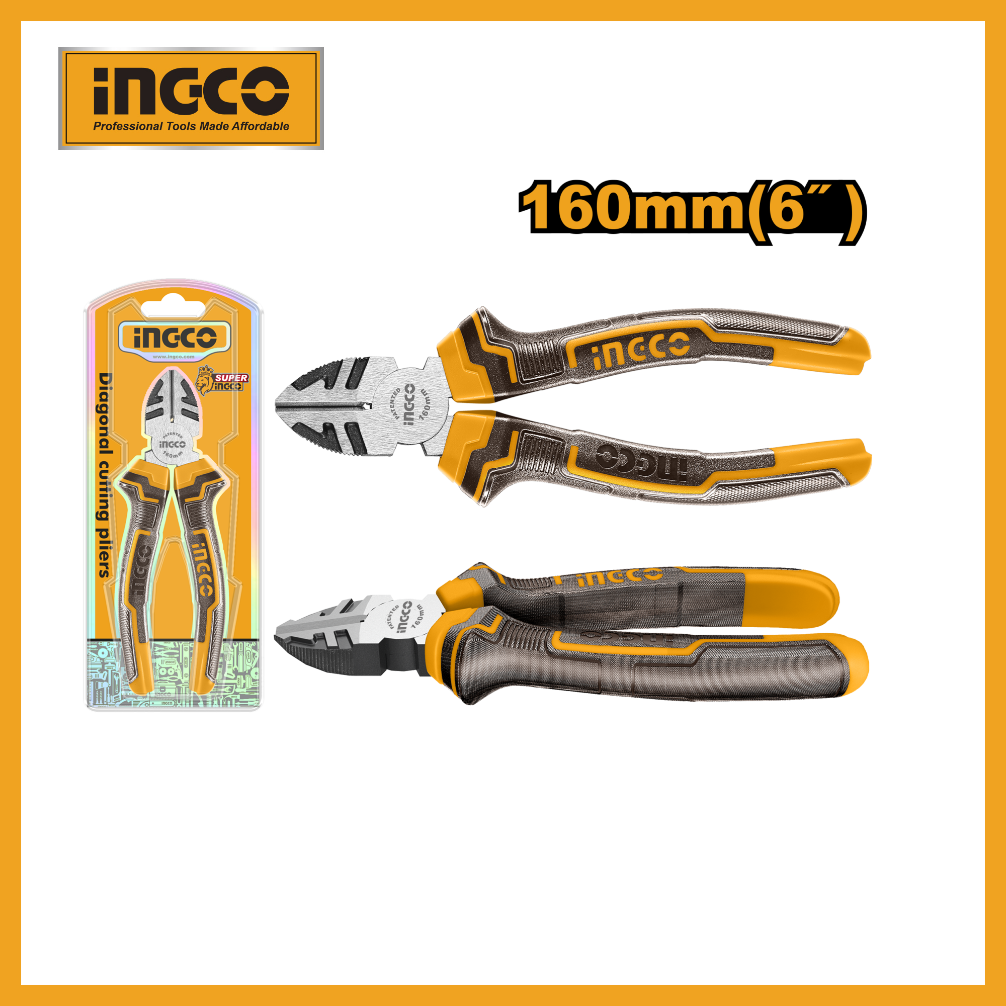 Diagonal Cutting Pliers 6" Ingco hdcp08168