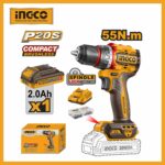 Lithium-ion Compact Brushless Cordless Drill 20v Ingco cdli205582
