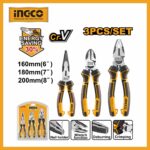 3 Pcs High Leverage Pliers Set Ingco hkhlps2831