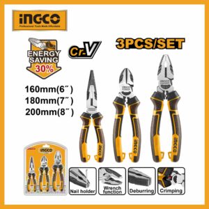 3 Pcs High Leverage Pliers Set Ingco hkhlps2831