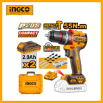 Lithium-ion Compact Brushless Cordless Impact Drill 20v Ingco Two Battery cidli20558