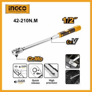 Torque Wrench 1/2" (42-210n.m) Ingco hptw200n1
