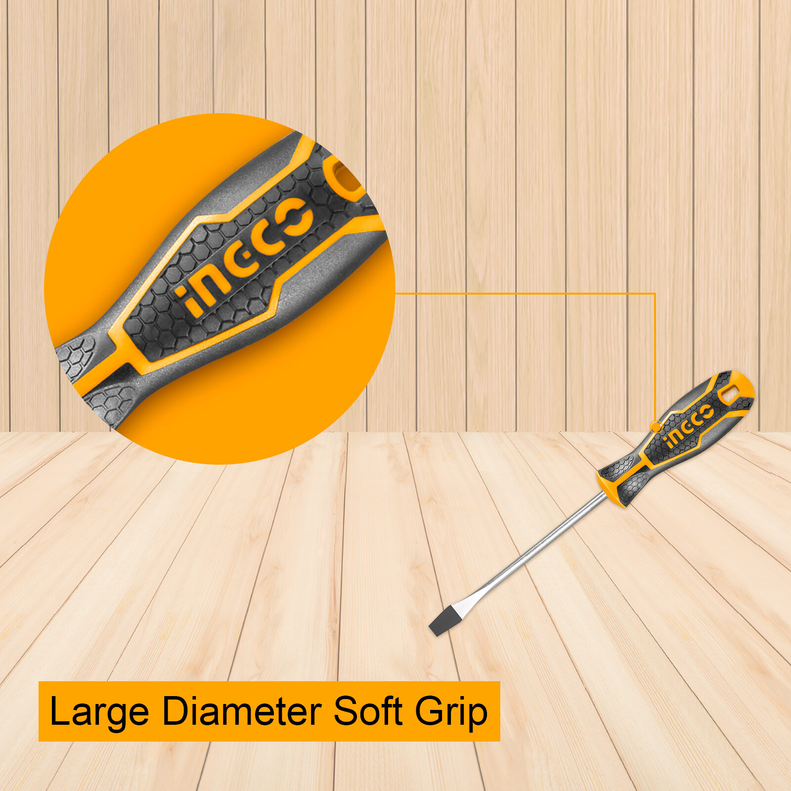 6 Pcs Screwdriver Set Ingco hksd0628