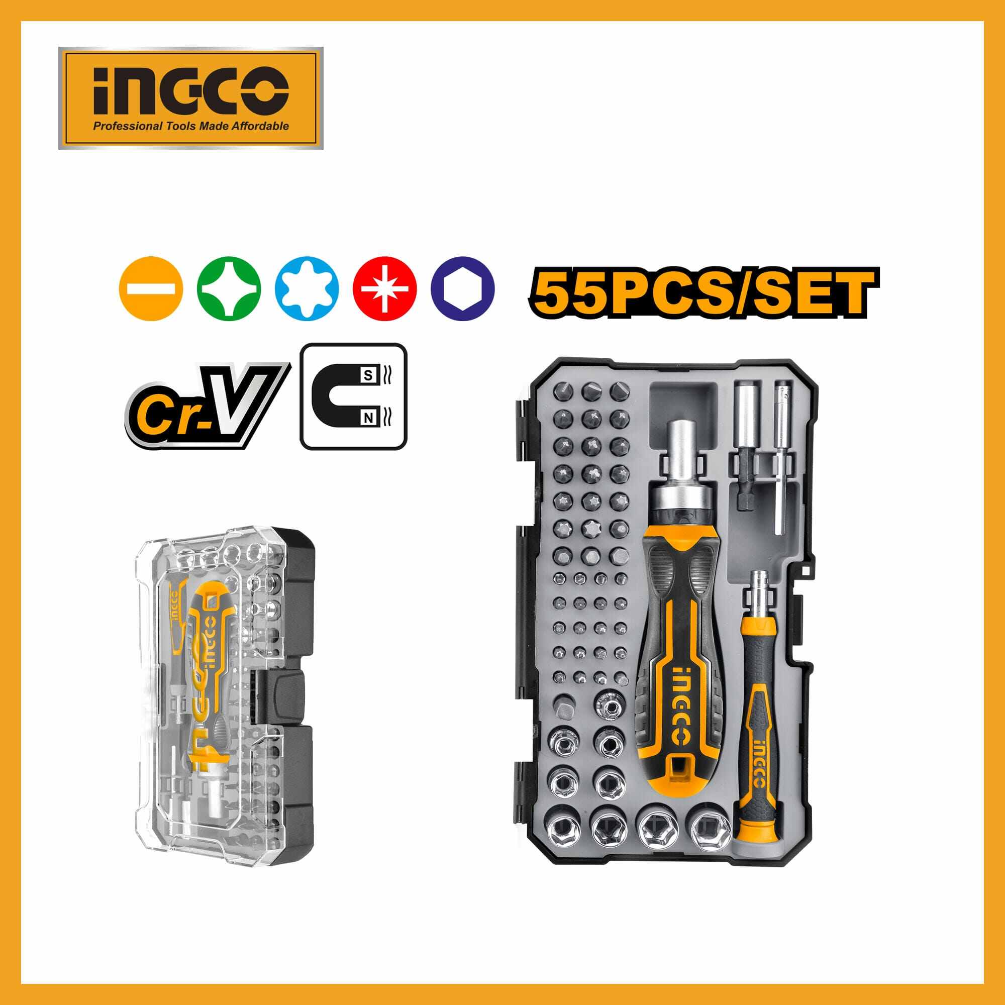 55 Pcs Screwdriver Set hksdb0558